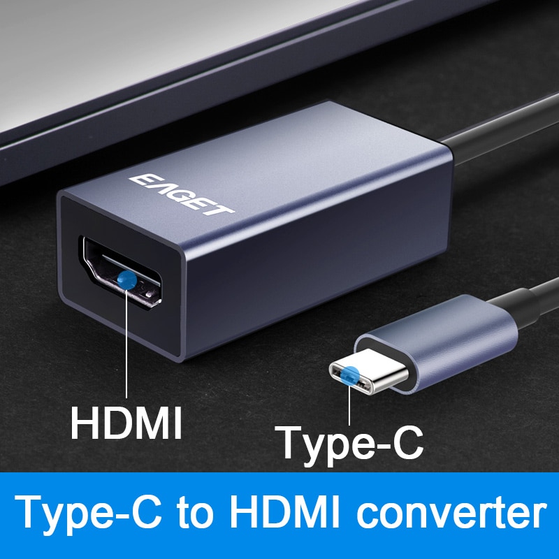 EAGET CH02 Type-C to HDMI ȯ, USB C HDMI ̺, MacBook Huawei Mate 30 Pro,USB-C HDMI , USB Type-C HDMI,4K HD 